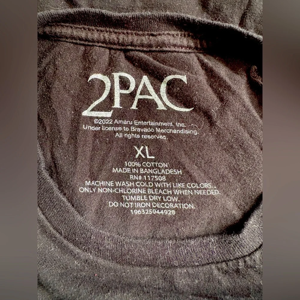 2Pac Tupac Trust Nobody Black T-shirt, Size XL, Hip Hop Rap Casual Streetwear - Picture 3 of 3